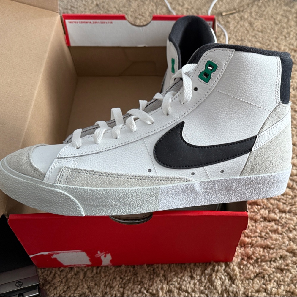 Nike Blazers White and Black High-Top Sneakers Brand New